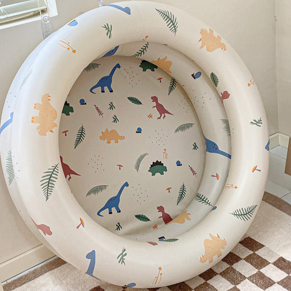 piscine blanche dinosaure