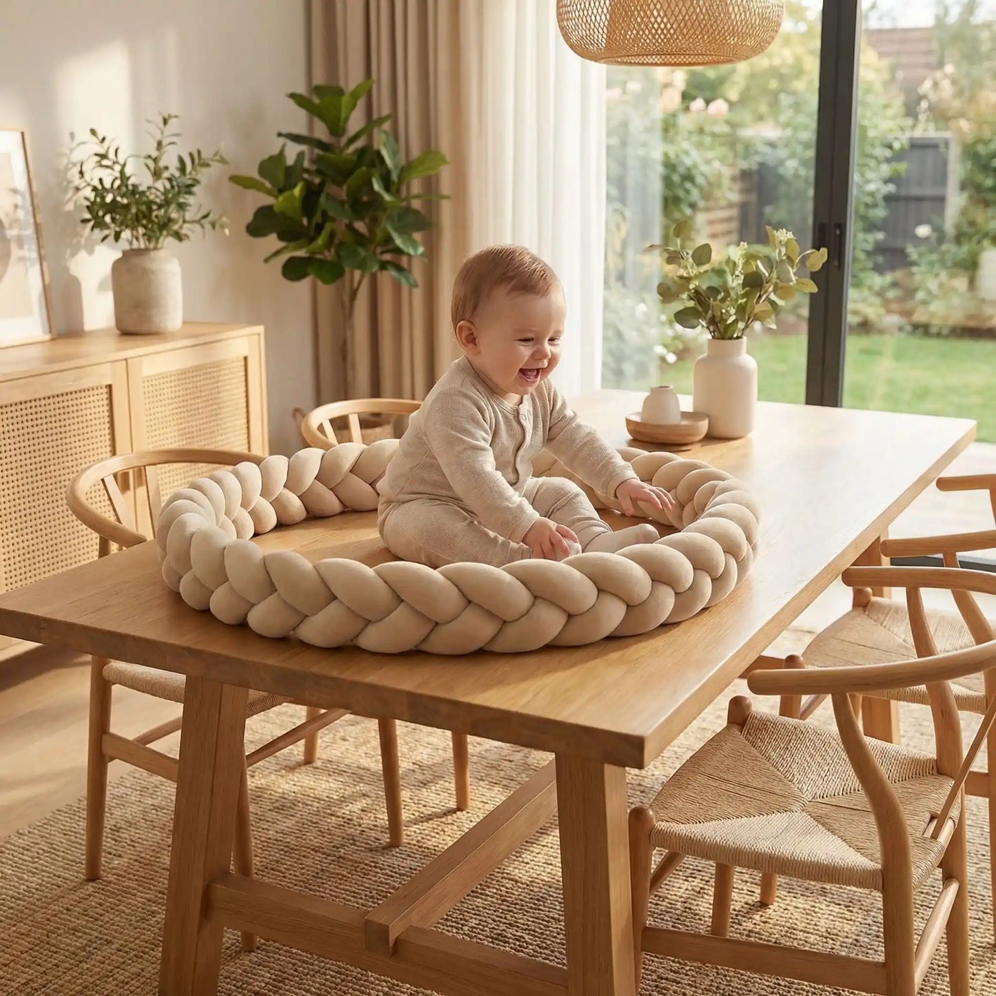 tresse-de-lit-avec-bébé