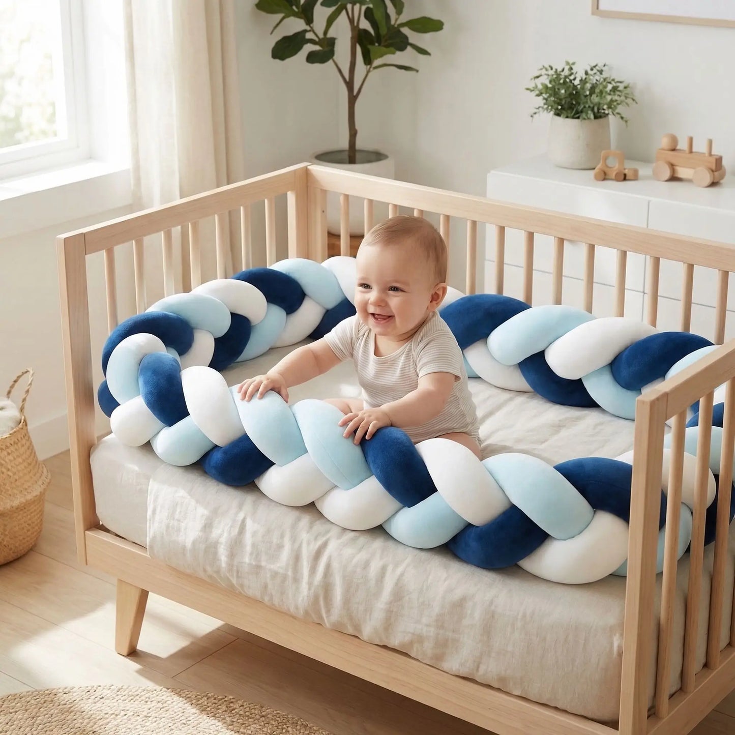 Tresse de lit bébé torsadé