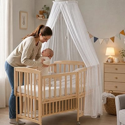 Moustiquaires lit bebe et maman