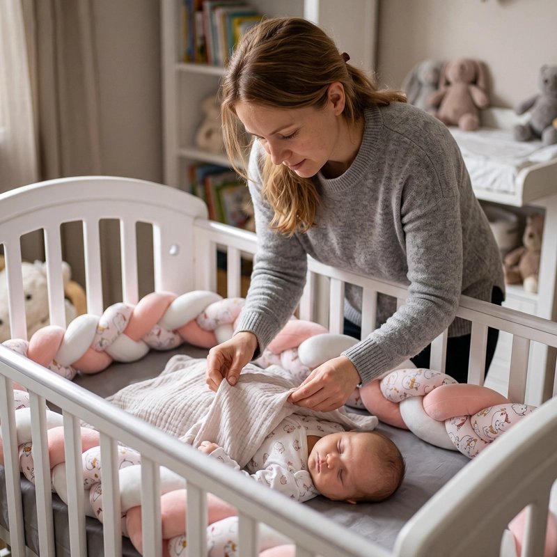 Tresse de lit avec maman