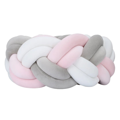 tresse de lit bébé gris et blanc