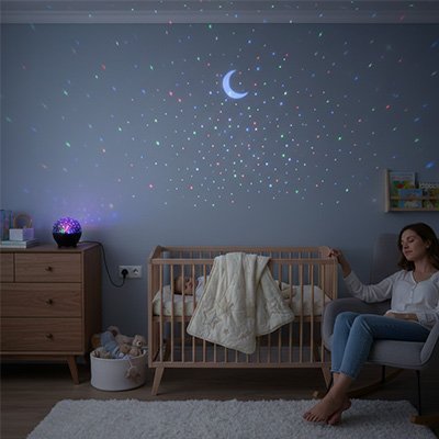 Veilleuse-projection-bébé